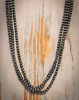 Wesley Navajo Style Pearl Layered Fashion Choker Necklace - Natural