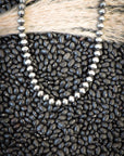 Kenna Navajo Style Fashion Pearl Necklace - Natural