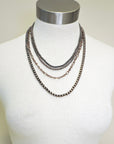 Harper Navajo Style Pearl Layered Fashion Necklace - Copper