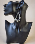 Penny Navajo Style Bead Dangle Fashion Earrings - Silver