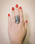 Sage Blossom Cuff Fashion Ring