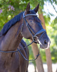 Doc Marten Black Leather Snaffle Bridle with Removable Flash