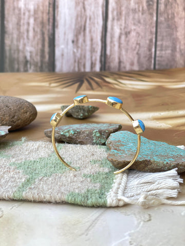 Shop Golden Hills Turquoise Bracelet - Handmade & Adjustable Cuff