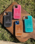 Boot-Stitch Suede Leather Phone Cases