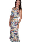 Beaded Neck Line Maxi Dress - E24