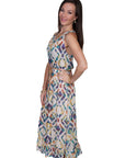 Beaded Neck Line Maxi Dress - E24