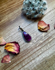 Teardrop Pendant - Purple Spiny & Sterling Silver option 2