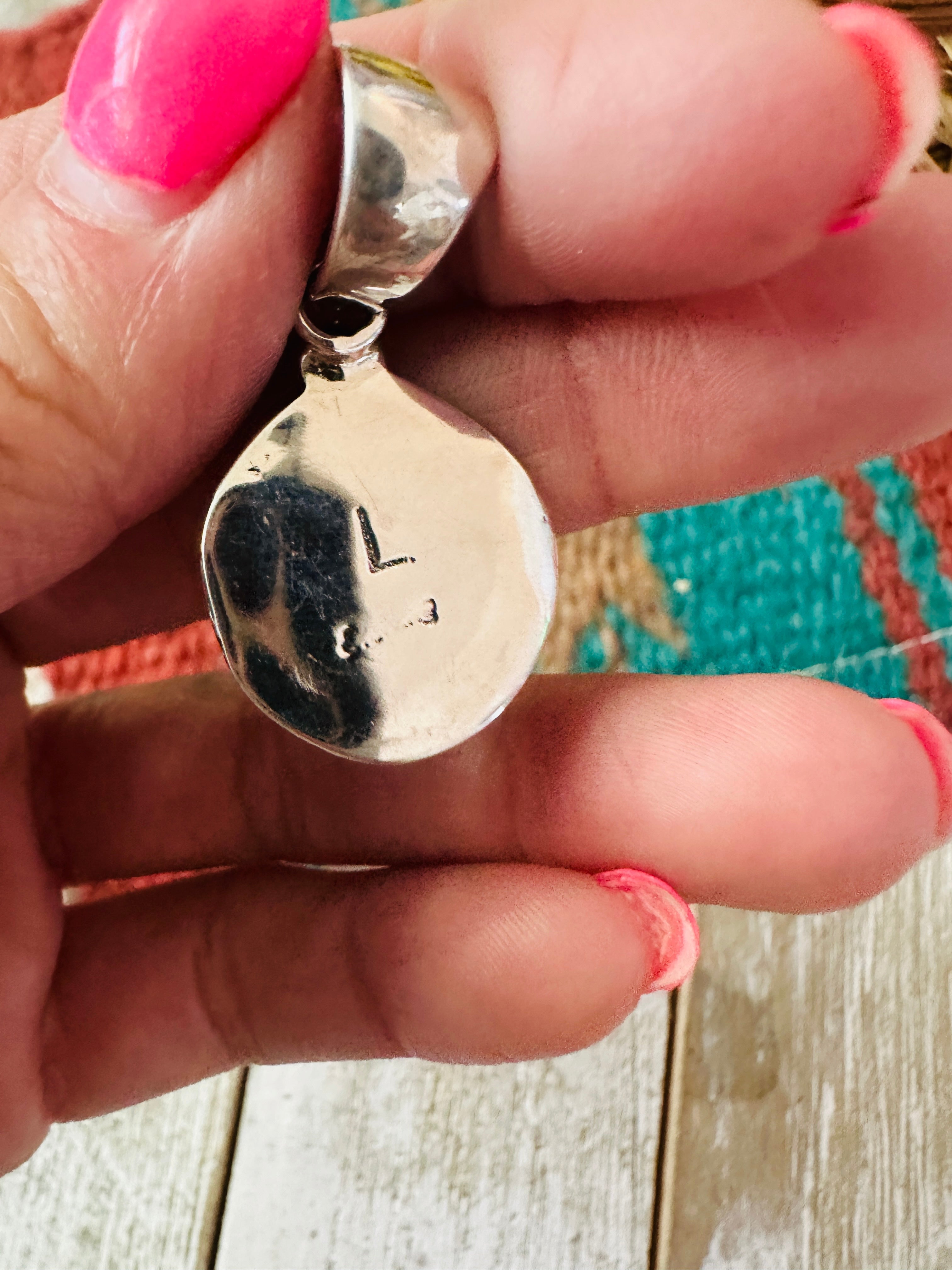 Navajo Sterling Silver & Turquoise Pendant