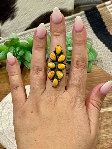 Handmade Sterling Silver & Bumble Bee Adjustable Ring