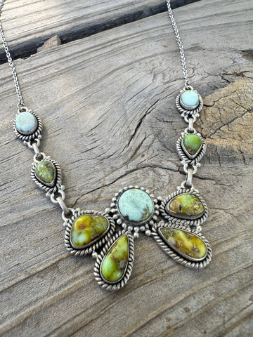 Handmade Sterling Silver & Palomino Turquoise Necklace