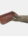 Embossed Adjustable Revolver Cartridge Belt - 2.5"
