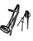 ExionPro Pressure Relief Crown Raised Padded Jumping Bridle with Reins