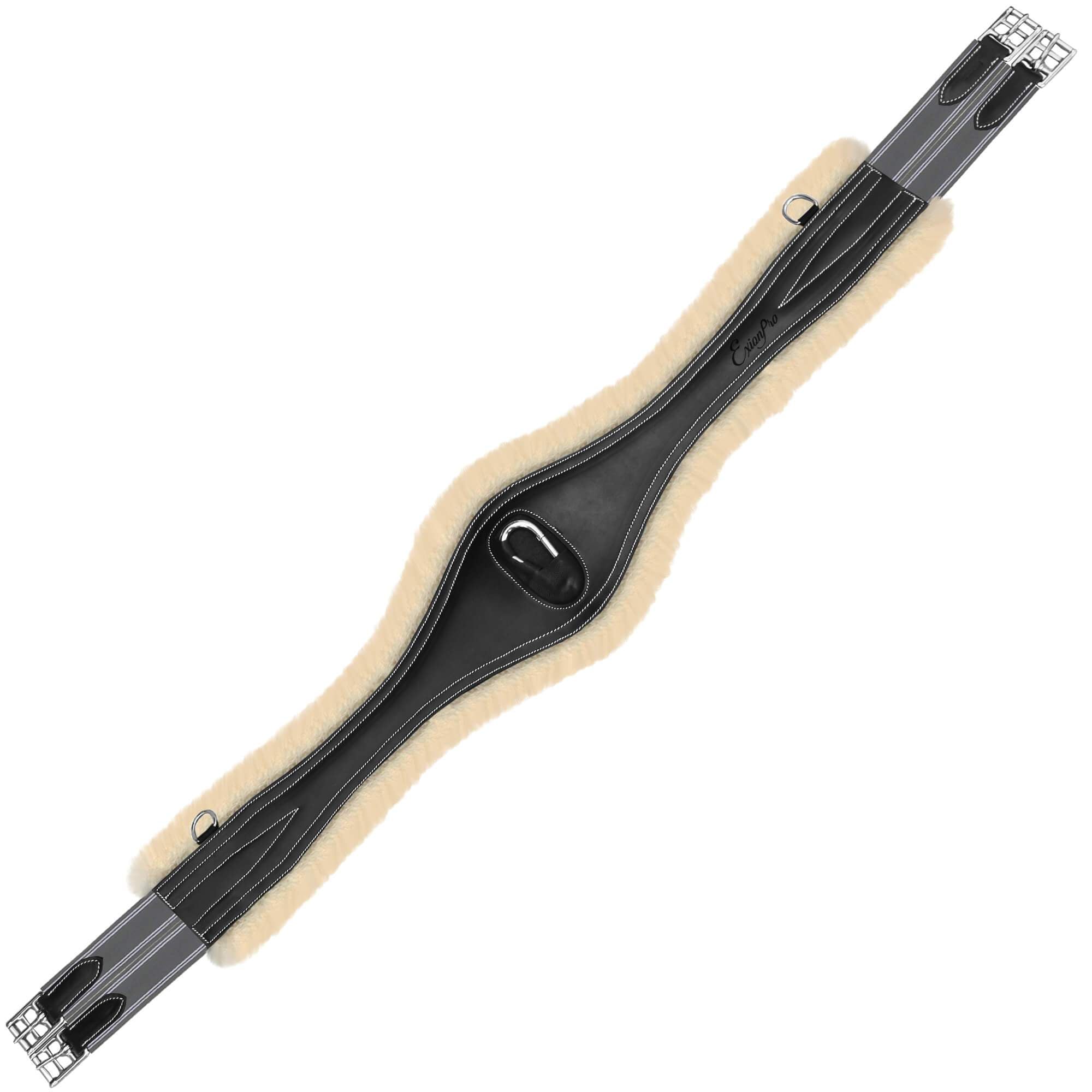 ExionPro &#39;Snap&#39; Over Lay Girth - Grey Elastic with White Lines