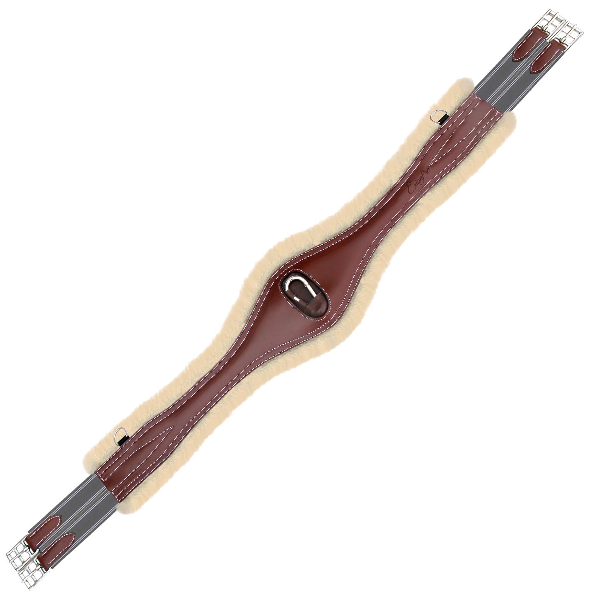 ExionPro &#39;Snap&#39; Over Lay Girth - Grey Elastic with White Lines