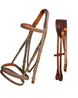 ExionPro Pressure Relief Crown Raised Padded Jumping Bridle with Reins