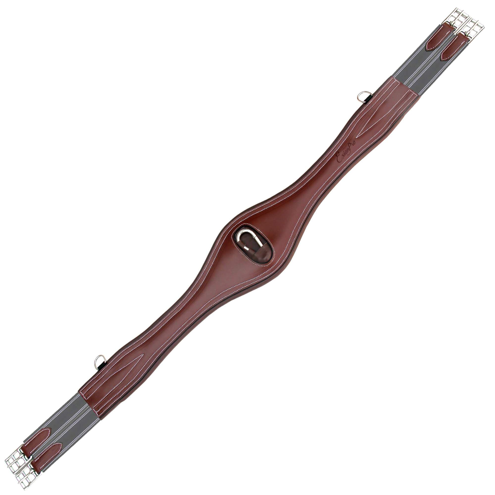 ExionPro &#39;Snap&#39; Over Lay Girth - Grey Elastic with White Lines