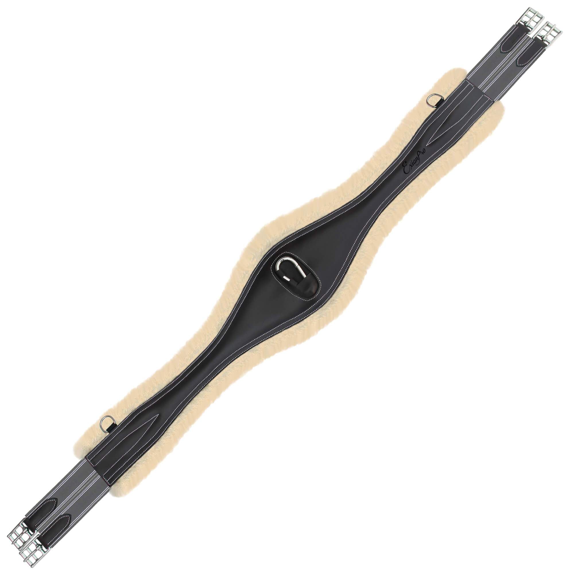 ExionPro &#39;Snap&#39; Over Lay Girth - Grey Elastic with White Lines