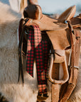 Buffalo Plaid Cinch Strap Set I