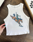 Buckin’ Horse Cropped Tank