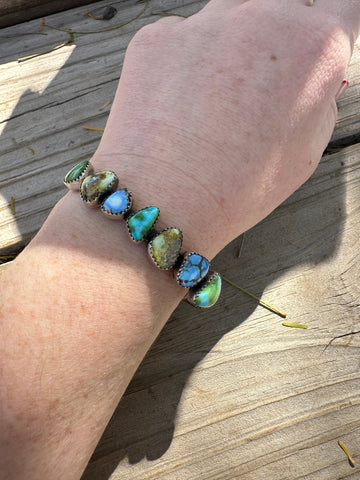 Handmade Sonoran Mountain Turquoise Sterling Silver Cuff Bracelet