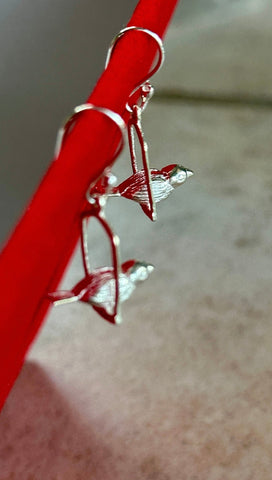 3 DIMENSION BIRD EARRINGS ON HOOK