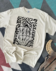 Zebra Skelly Hand TEE or CREWNECK
