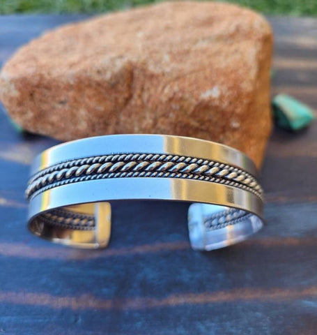Navajo Sterling Silver Cuff Bracelet