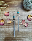 Valentine earrings - Turquoise heart and chic dangle