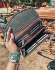 The Elva (Brown Leather) Wallet a Haute Southern Hyde by Beth Marie Exclusive