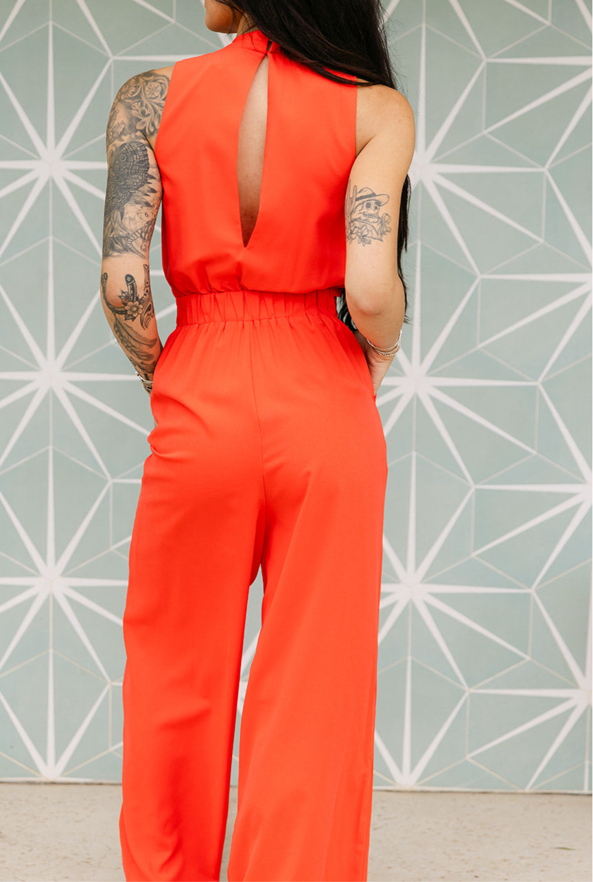 The Jemma Jumpsuit in Red