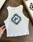 Aztec Bronc Cropped Tank