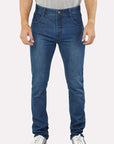 Cruz Men's Supersoft Denim Blue Stretch Slim Jeans