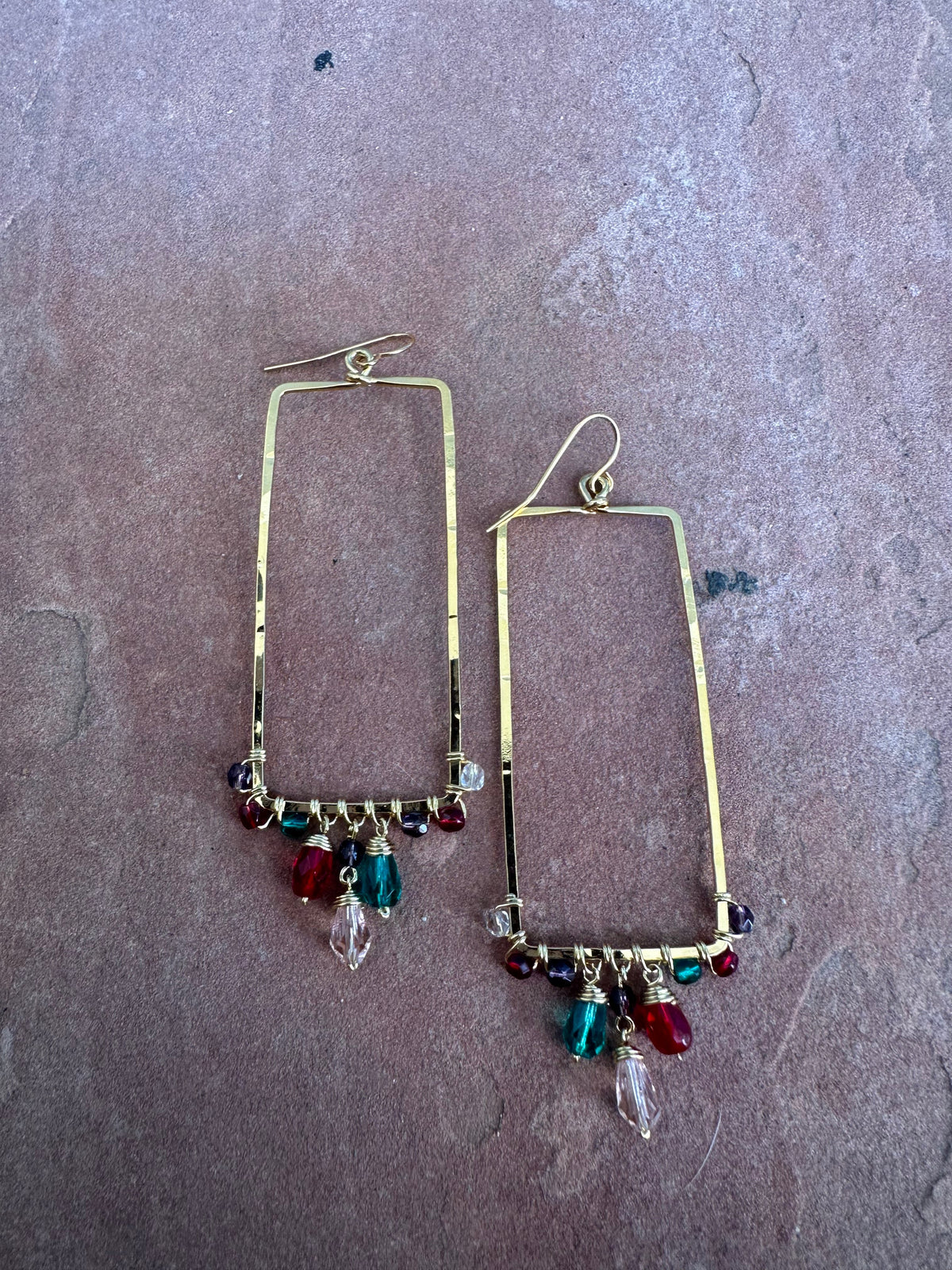 "Shop Exquisite Handmade Gold-Plated Multi-Colored Beaded Earrings"