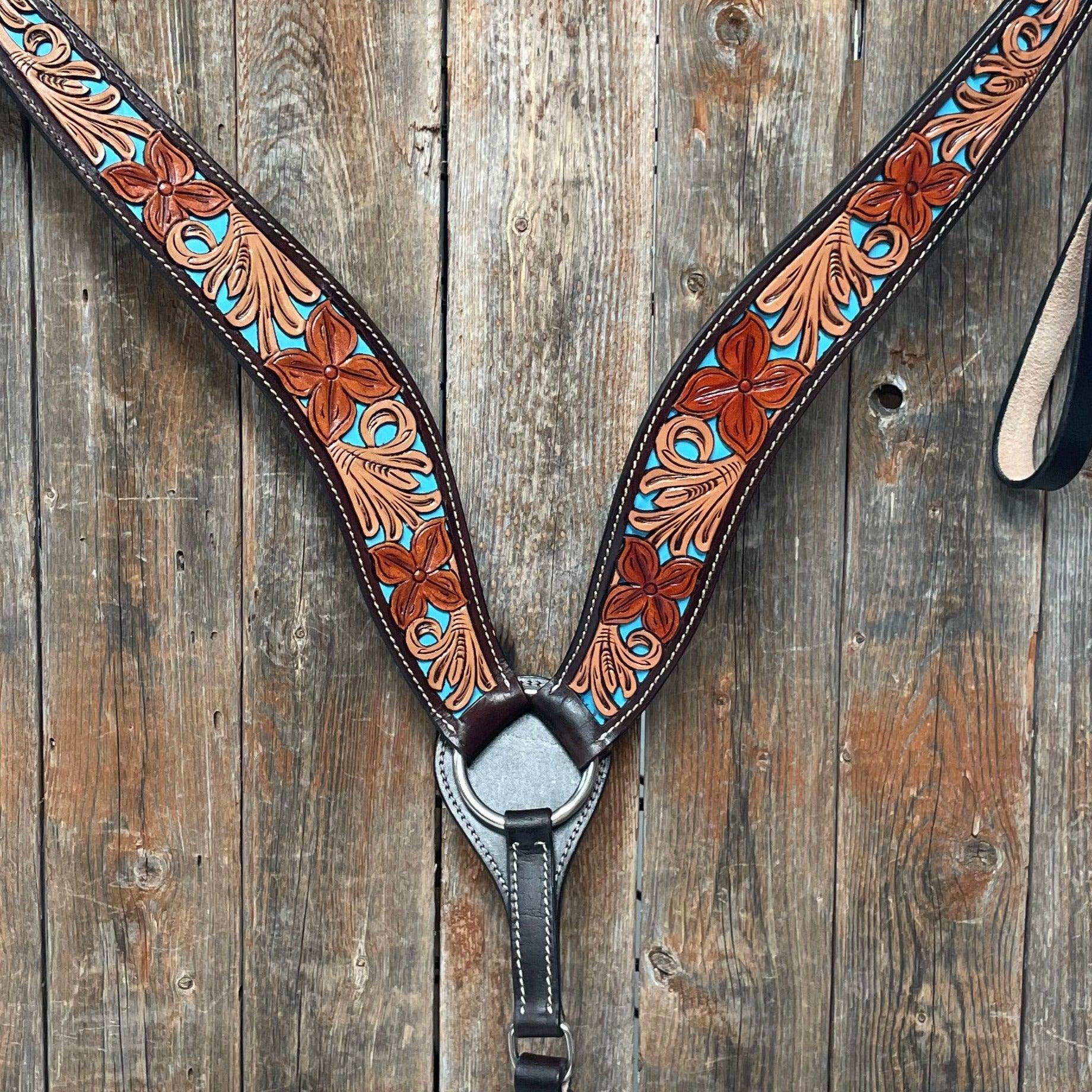 Dark Oil Blue Inlay Breastcollar 