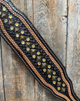 Two Tone Leather - Brass Studded Breastcollar 