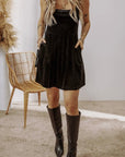 Black Velvet Tennis dress