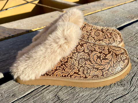 LOLLY TOOLED SLIPPERS