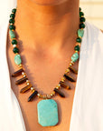 Grotto Blue Turquoise Statement Necklace