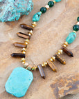 Grotto Blue Turquoise Statement Necklace