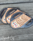 Gambler Tooled Leather Knife Sheath