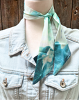 Green Western Skinny Mini Wild Rag Scarf / Cowgirl Necktie 