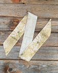 Green and Cream Western Skinny Mini Wild Rag Scarf / Cowgirl Necktie 