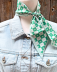Green Western Skinny Mini Wild Rag Scarf / Cowgirl Necktie 