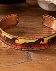 Western Sunset Copper Rustic Fashion Cuff Bracelet