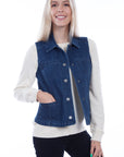 Denim Vest W/princess Seams - HC548