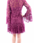 Lace Dress W/flare Sleeves - HC557