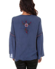 Emb V-neck W/bell Sleeves - HC571