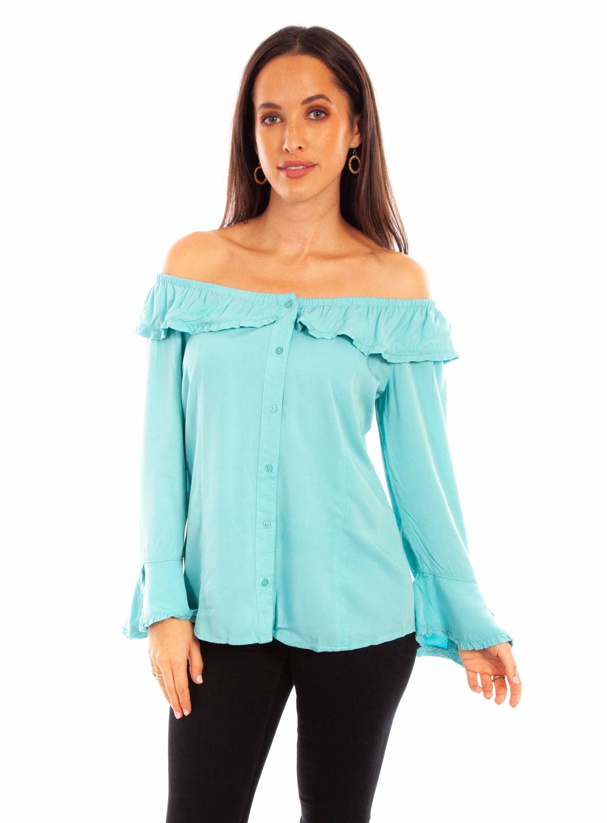 Ruffle Off/on Shoulder Blouse - HC579