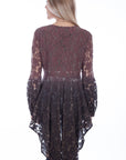 Hi/lo Surplice Top W/balloon Sleeves - HC613