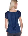 Rayon Elastic Sleeve Blouse - HC66